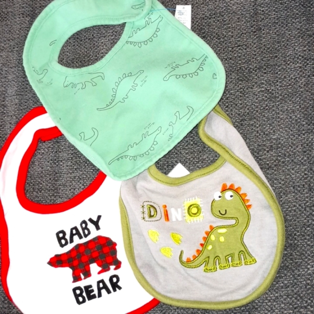 3 piece baby bibs bundle